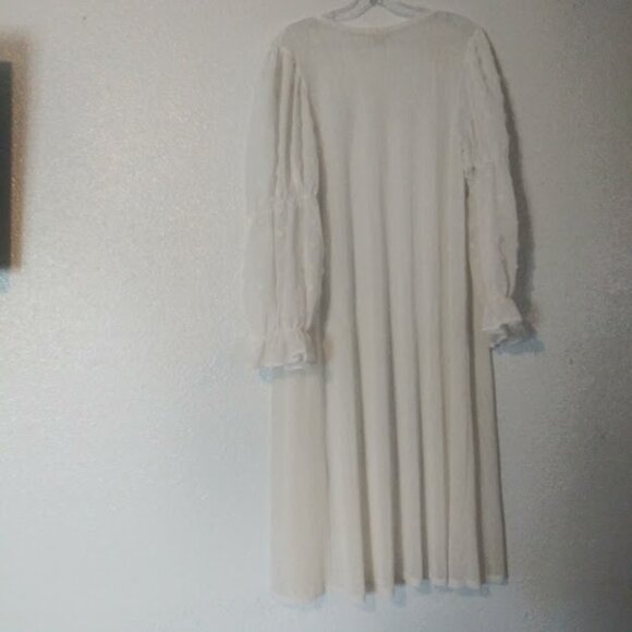 Ember women's size L white sheer cardigan sweater - Picture 6 of 16